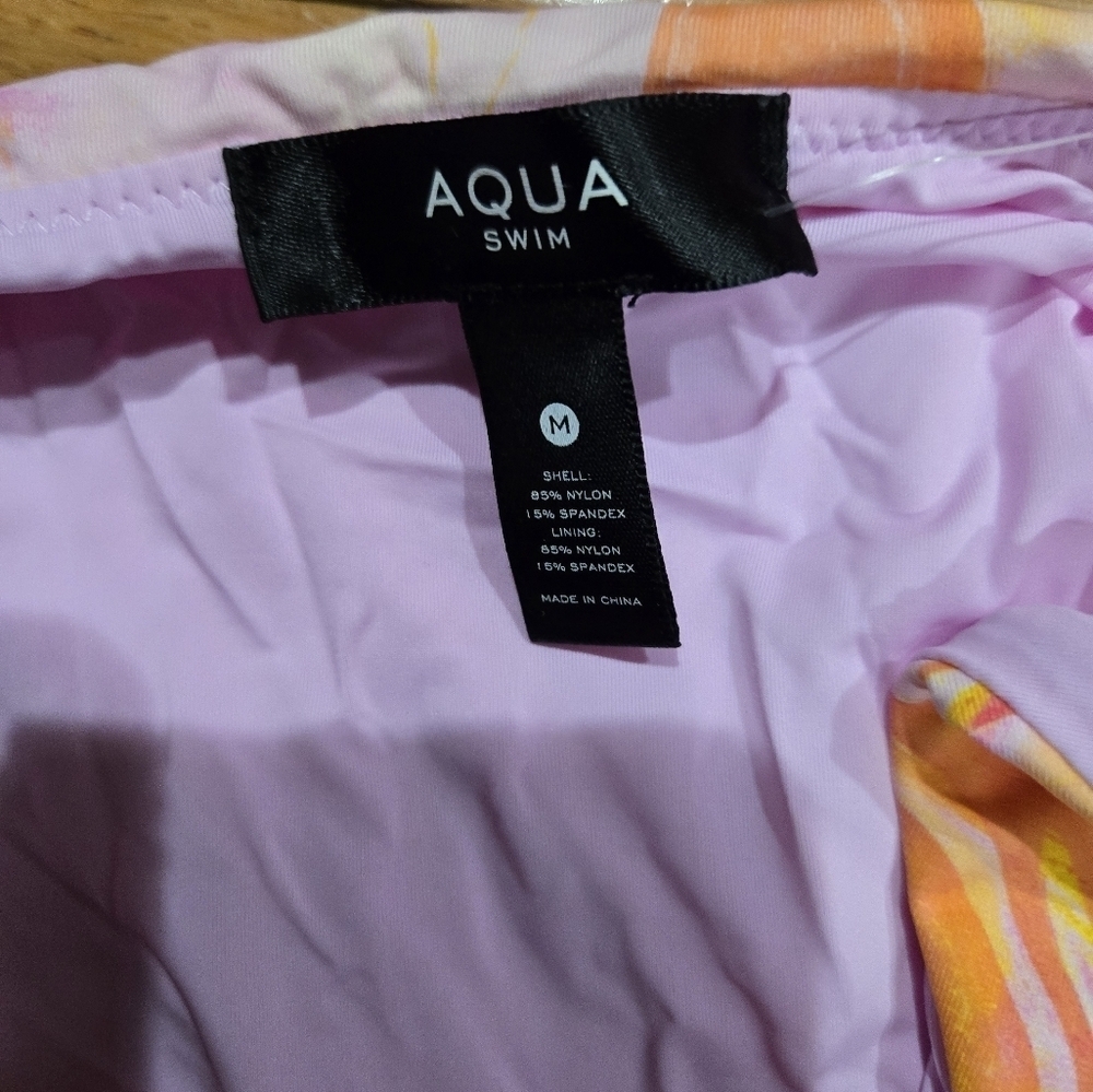 Aqua Swimsuit Size M Pink Orange - Picture 7 of 9